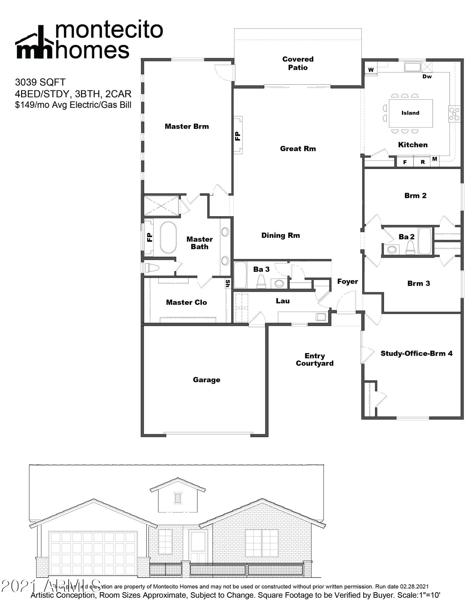 3820 East Piccadilly Road Phoenix, AZ 85018 - Photo 25 of 25 3039sf Mini Floorplan LH Garage Gable 06