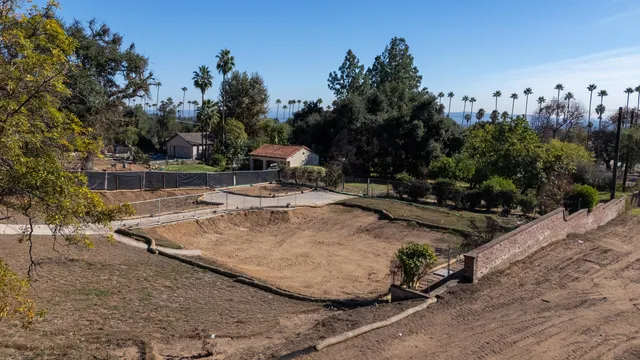 an aerial view of multiple house