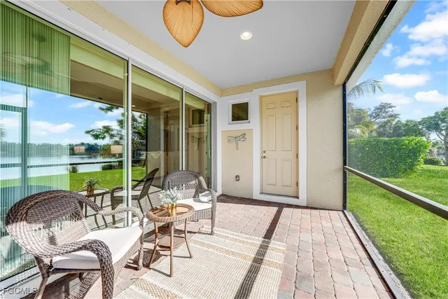 an aerial view of residential building and trees around