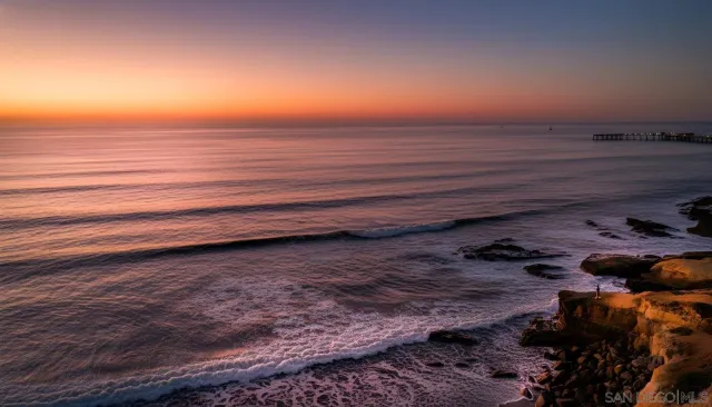 a view of an ocean beach