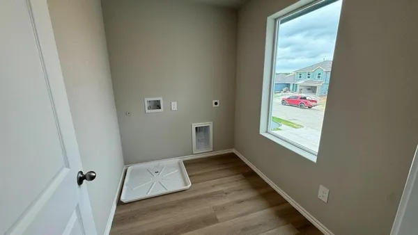 an empty room with a window