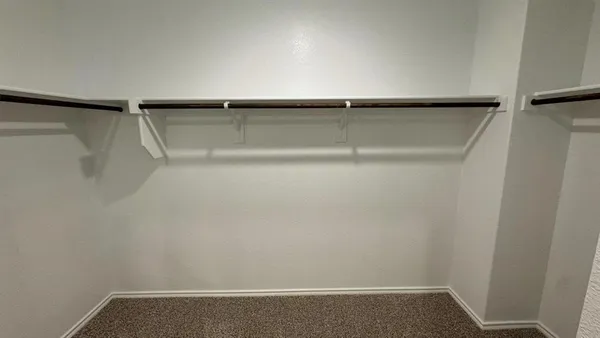 a view of small space with racks on the wall