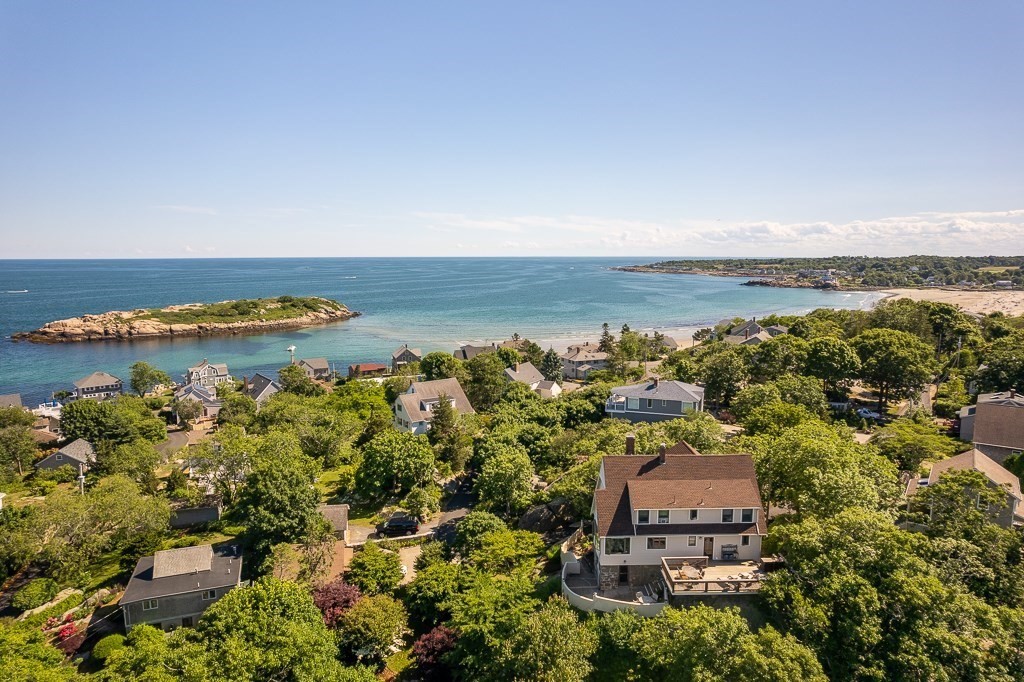 15 Cliff Road Gloucester, MA 01930 - Photo 33 of 42 an aerial view of a house with a lake view