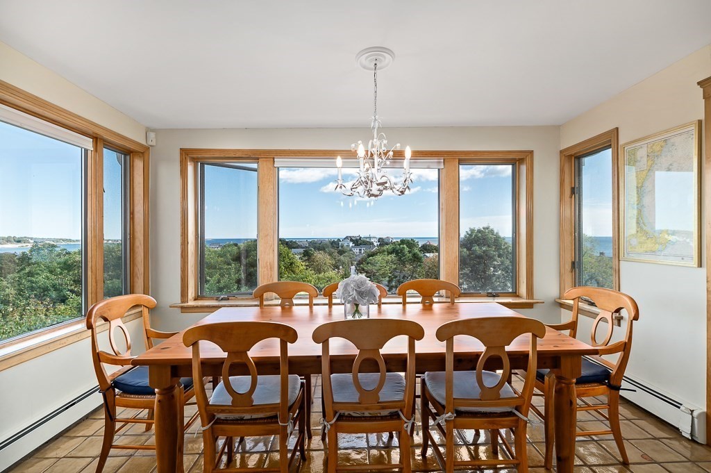 15 Cliff Road Gloucester, MA 01930 - Photo 9 of 42 a view of a dining room with furniture large windows and outdoor view