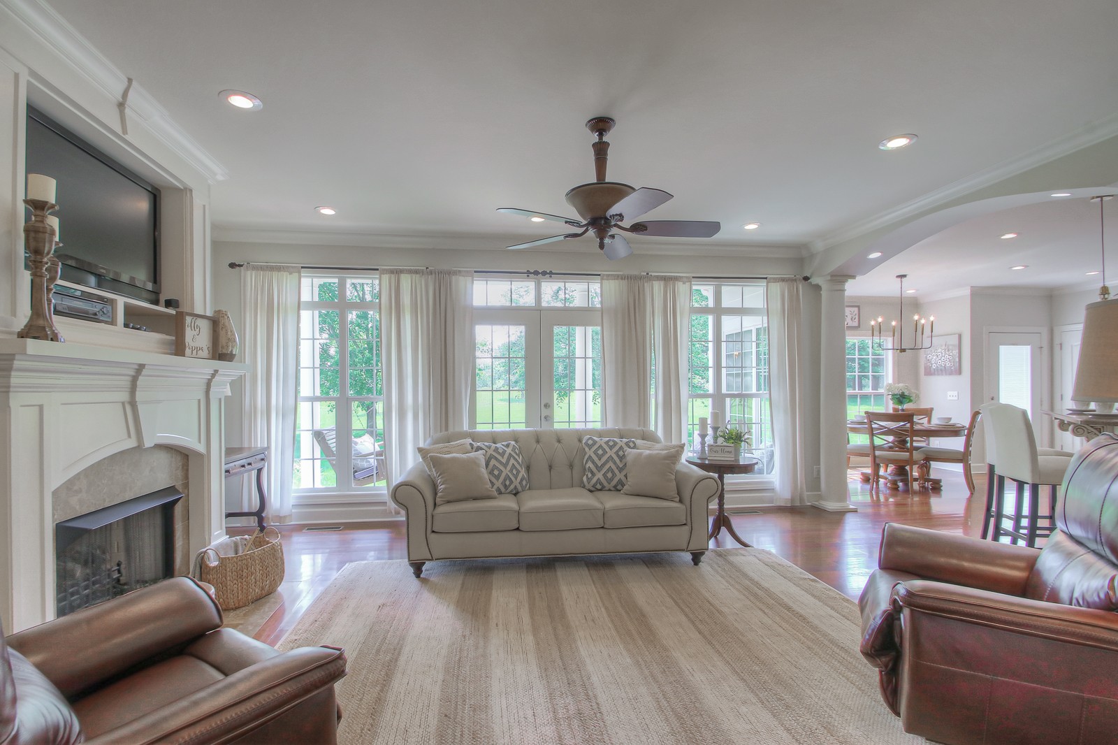9251 Link Road Christiana, TN 37037 - Photo 12 of 40 a living room with fireplace furniture and a flat screen tv