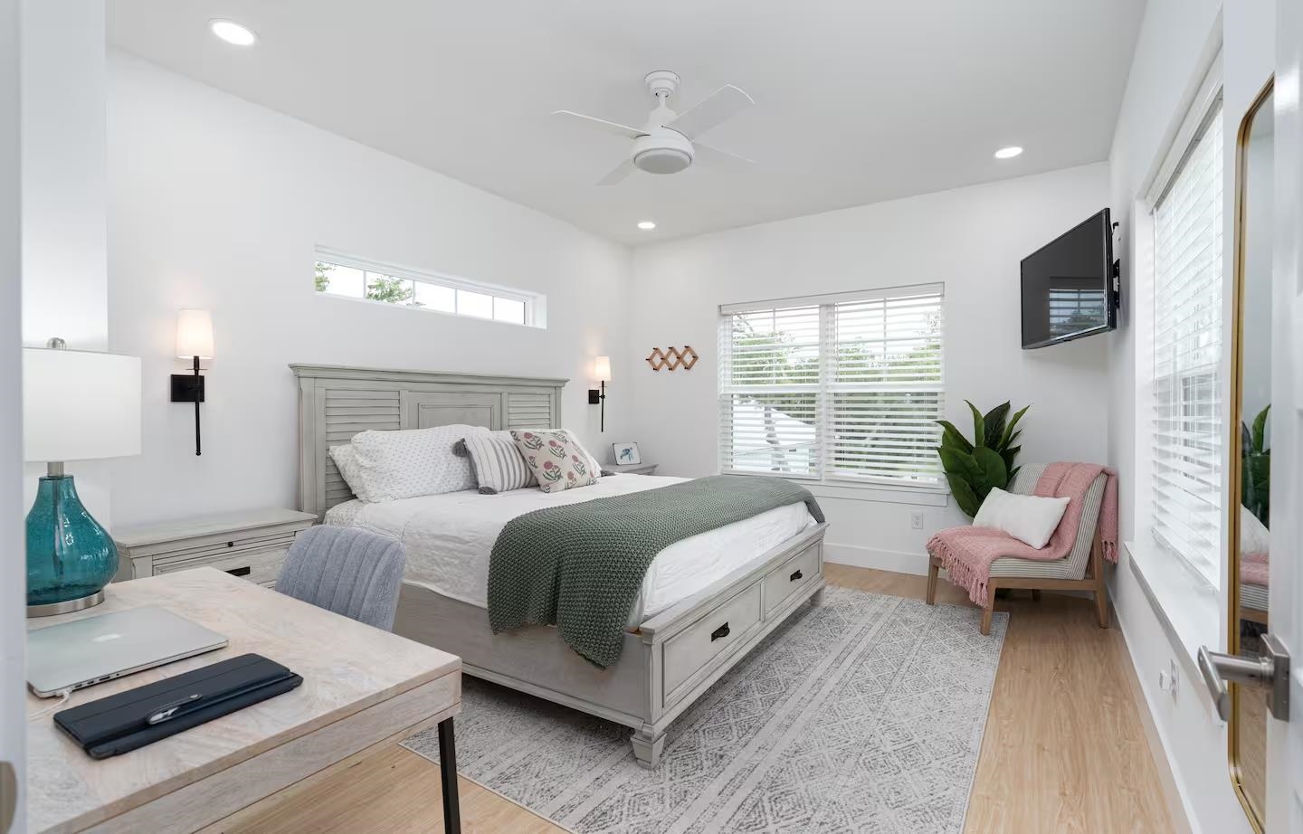 600 Twenty-First Street St. Augustine, FL 32084 - Photo 10 of 32 a spacious bedroom with a bed and a couch