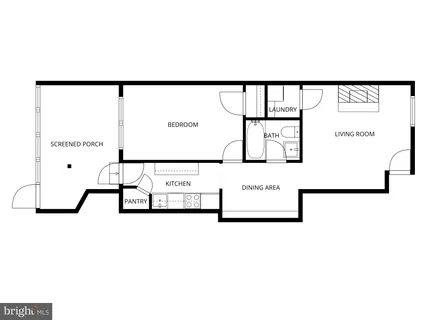 a picture of a bench in front of a window