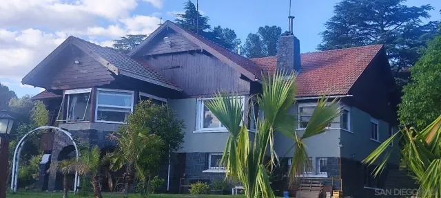 a view of a yard with palm tree