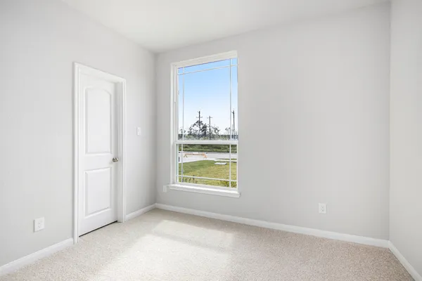 an empty room with a window