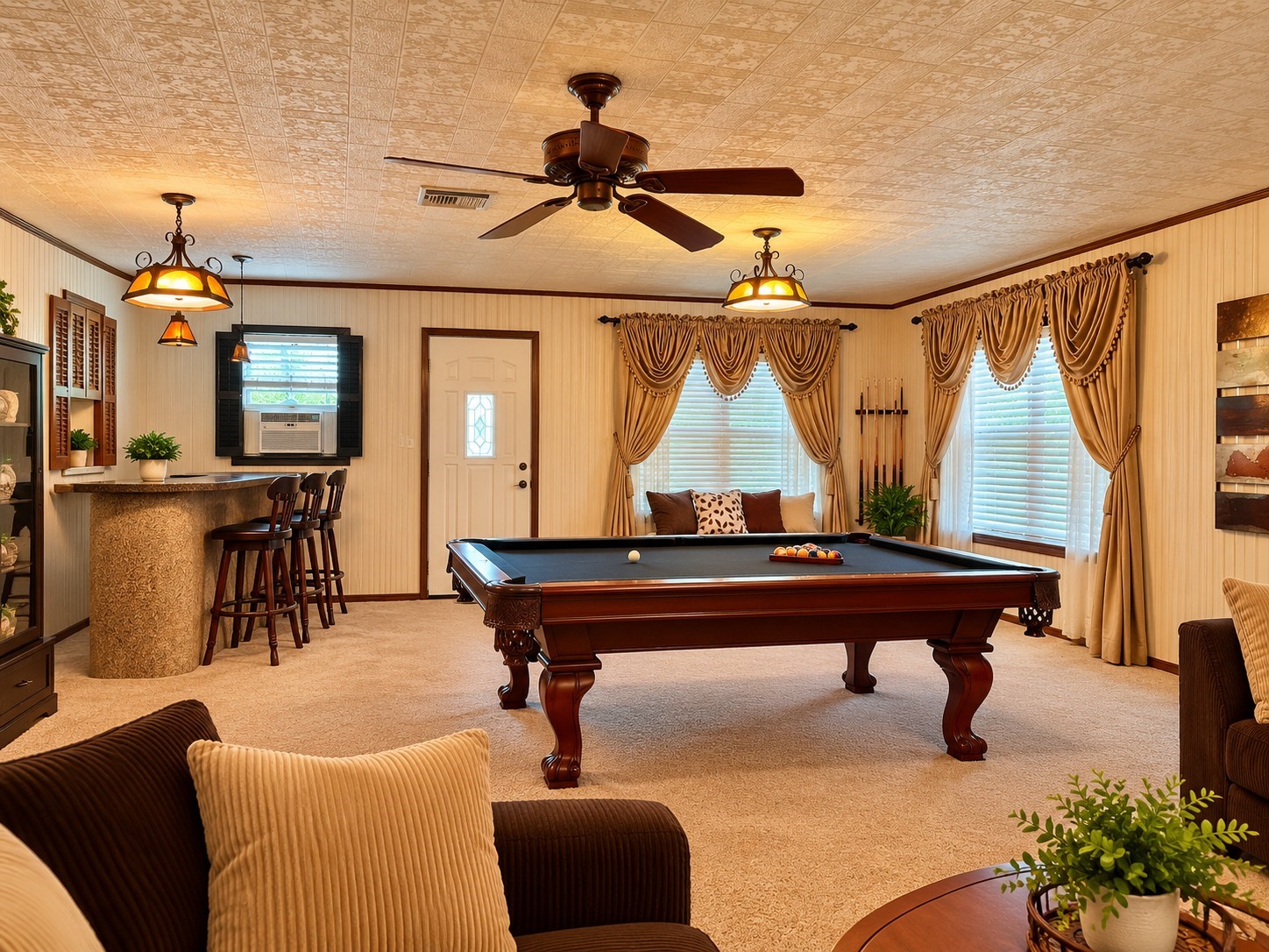 Living Room/Game Room  
 VIRTUALLY STAGED — This image has been digitally modified for marketing purposes. Furnishings, décor, and/or personal items may have been digitally added or removed.