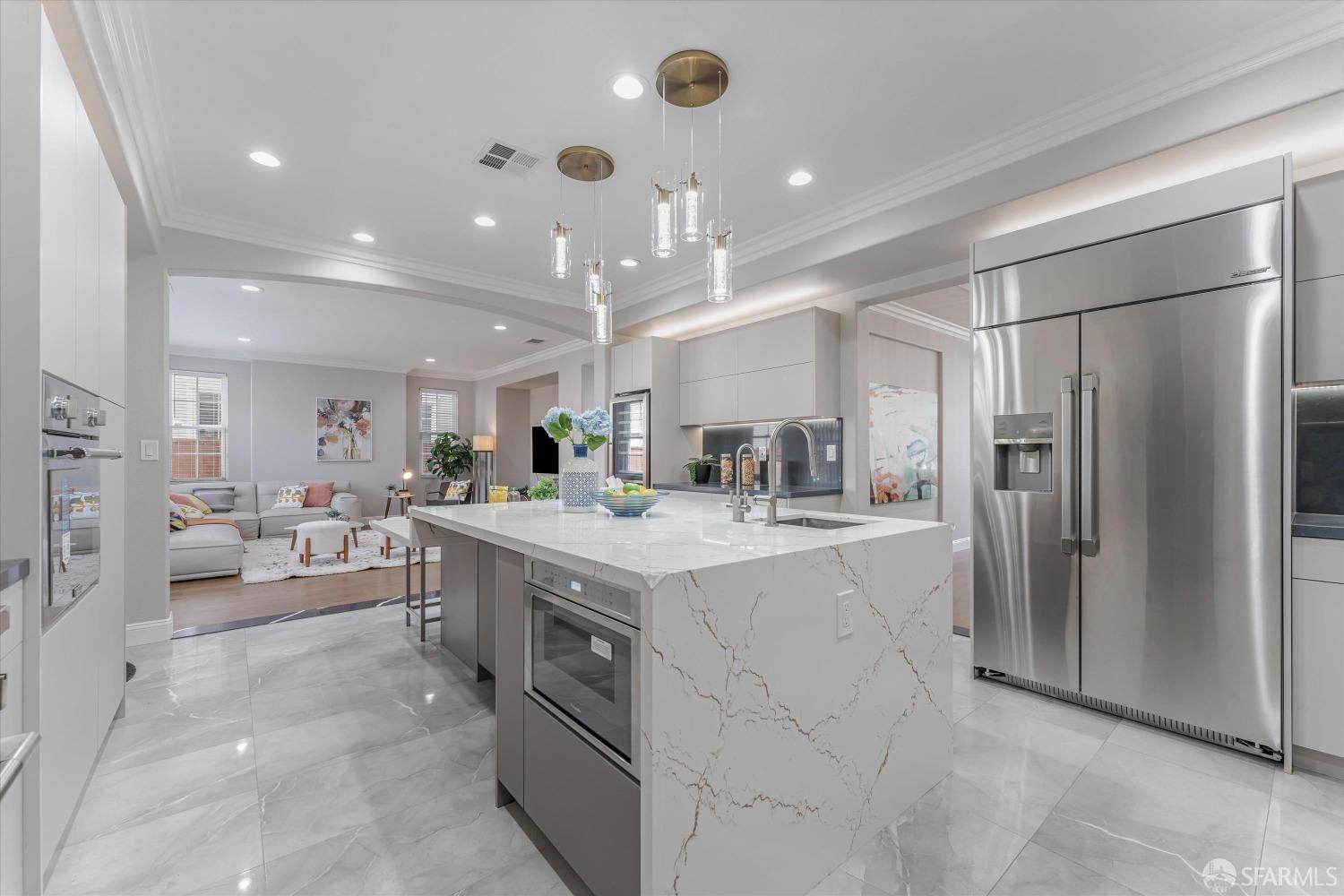 10 Jouett Square Alameda, CA 94501 - Photo 7 of 23 a large kitchen with stainless steel appliances lots of counter space and a refrigerator