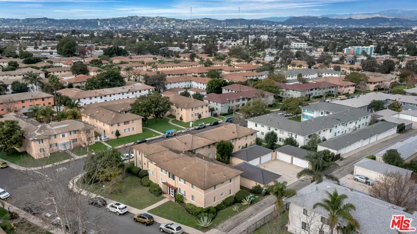 an aerial view of multiple house
