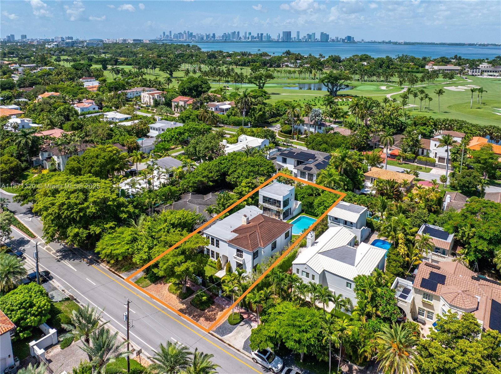 5728 Pine Tree Drive Miami Beach, FL 33140 - Photo 47 of 49 an aerial view of residential house with outdoor space and street view