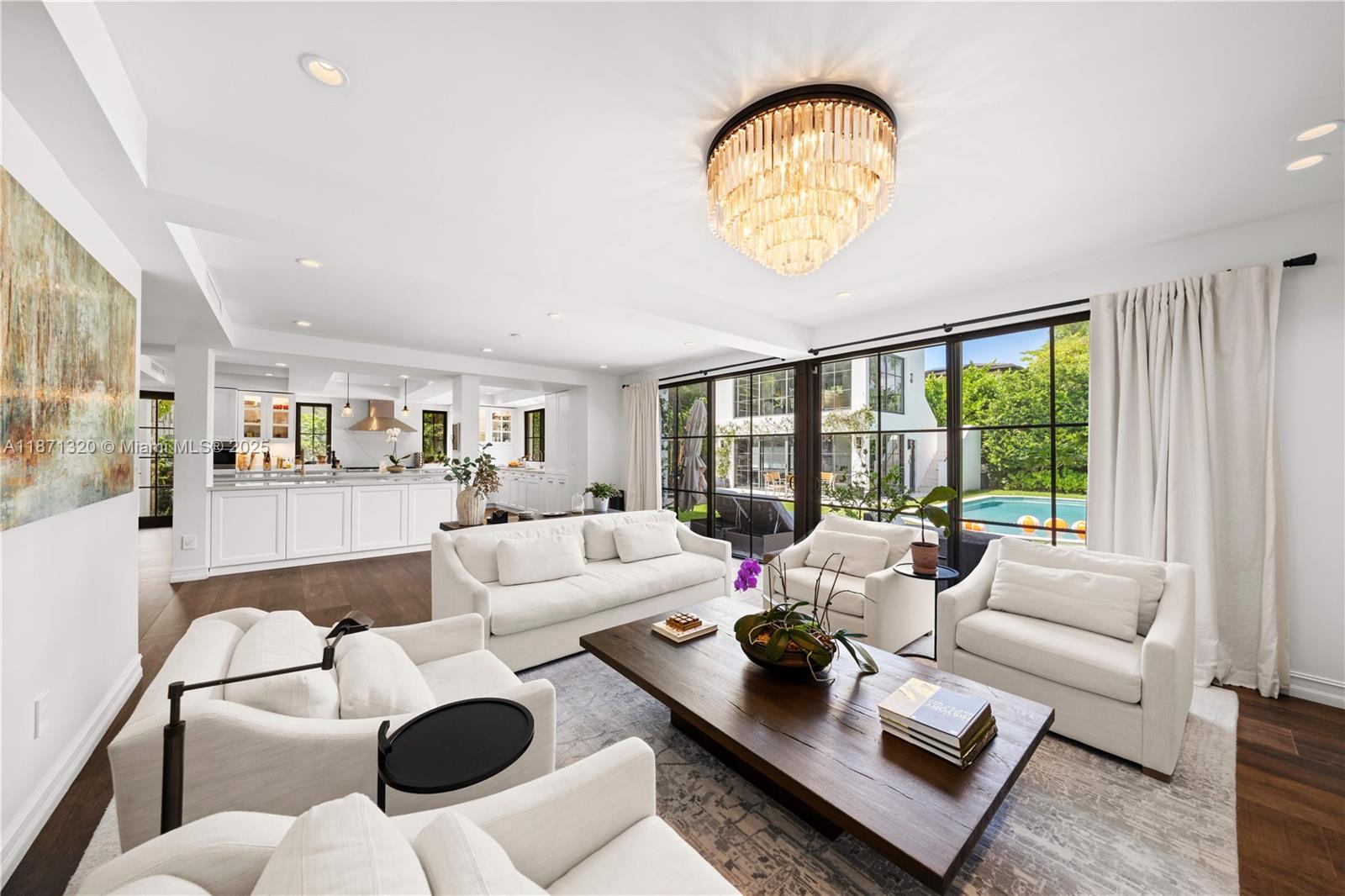 5728 Pine Tree Drive Miami Beach, FL 33140 - Photo 6 of 49 a living room with furniture or outdoor view and a large window