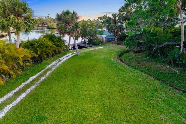 a view of a backyard with a garden