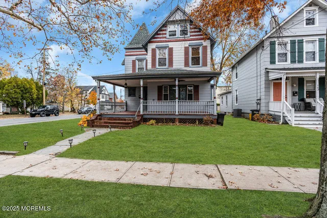 a view of a lake with a large trees