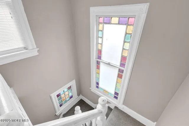 a view of an entryway with a window