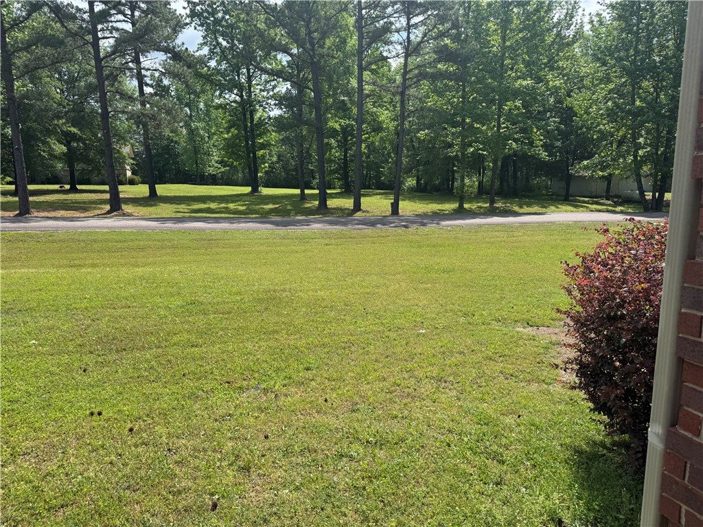95 Deer Run Road Delaware, AR 72835 - Photo 37 of 40 Expansive green lawn featuring a paved perimeter, mature trees, and an established shrub