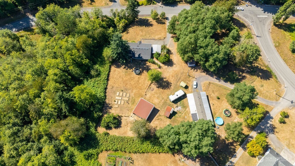 651 Jorgensen Road Onalaska, WA 98570 - Photo 34 of 36 an aerial view of residential house with outdoor space and trees all around