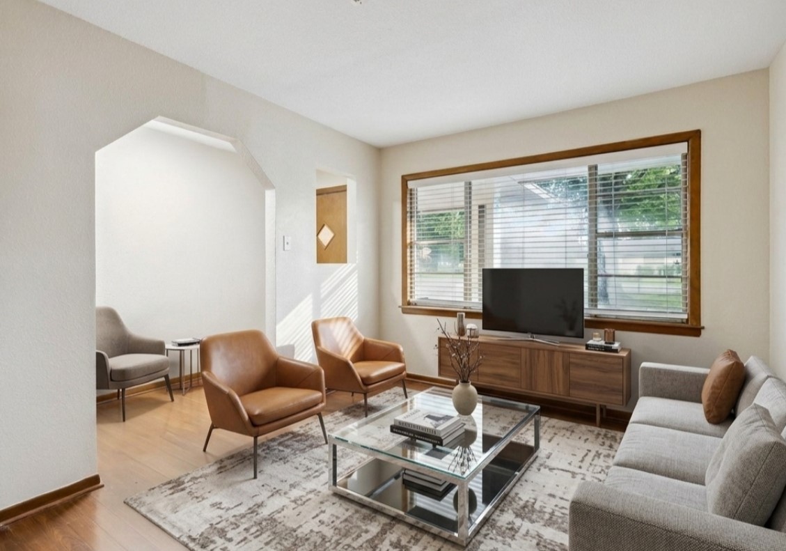 living room virtually staged for idea