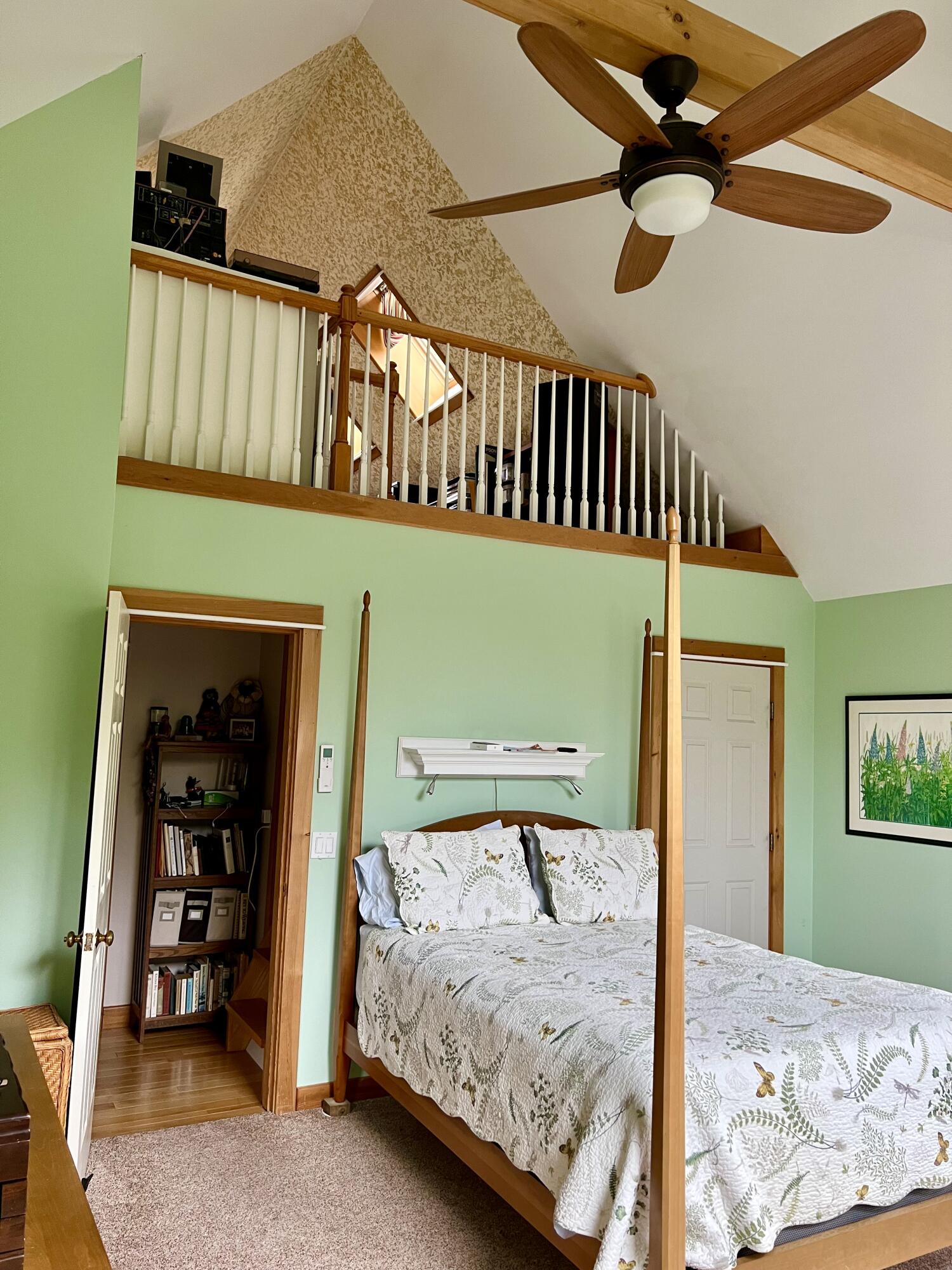 70 Burnt Hill Road Tremont, ME 04653 - Photo 39 of 69 Primary bedroom with ceiling fan