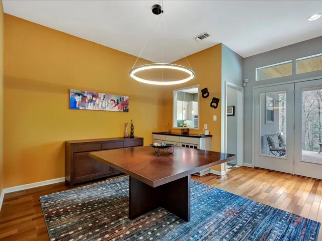 a room with table and chair