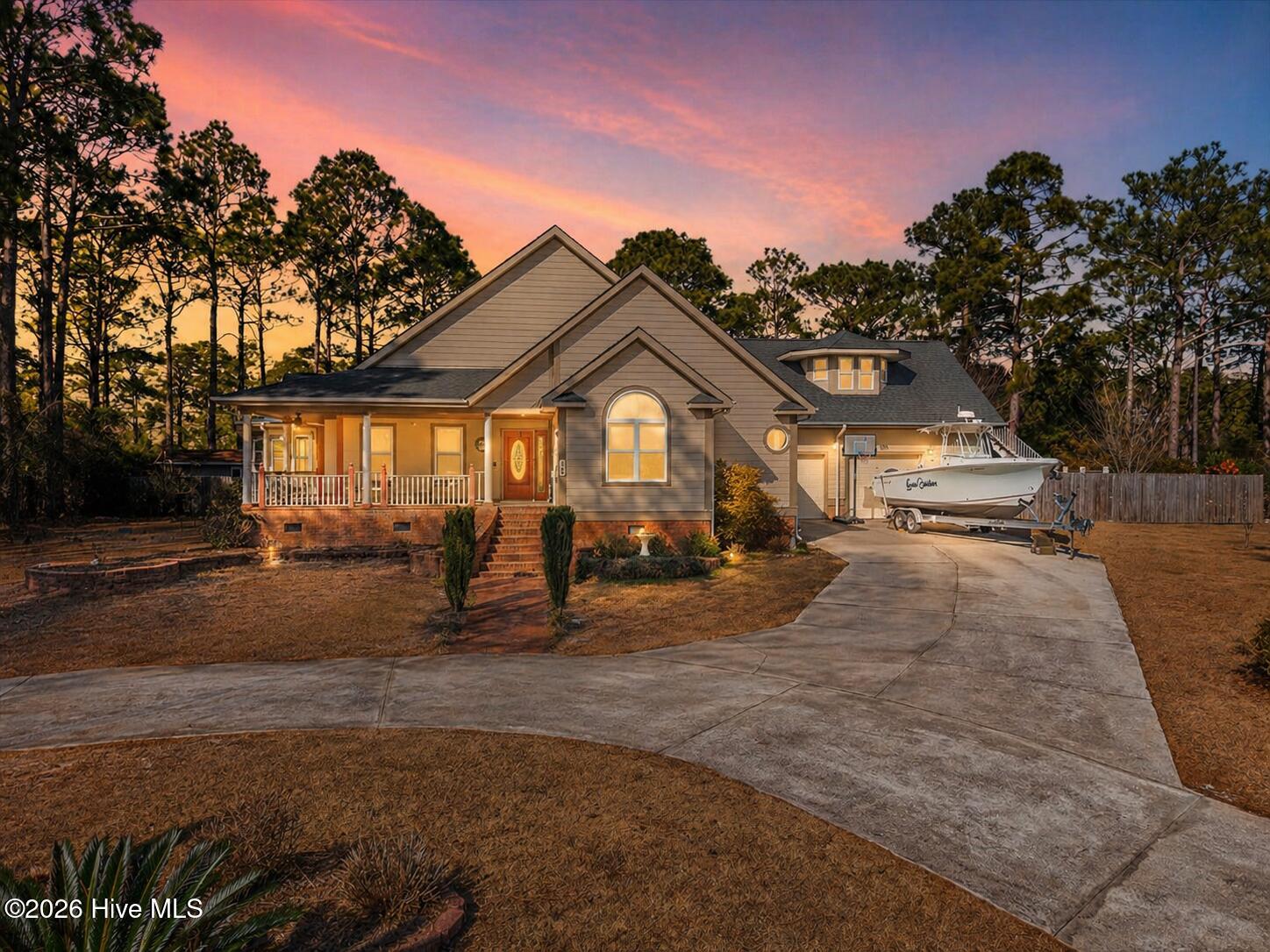 18 Brierwood Road Southwest Shallotte, NC 28470 - Photo 2 of 70 Twilight photo for the front exterior of 18 Brierwood Road.