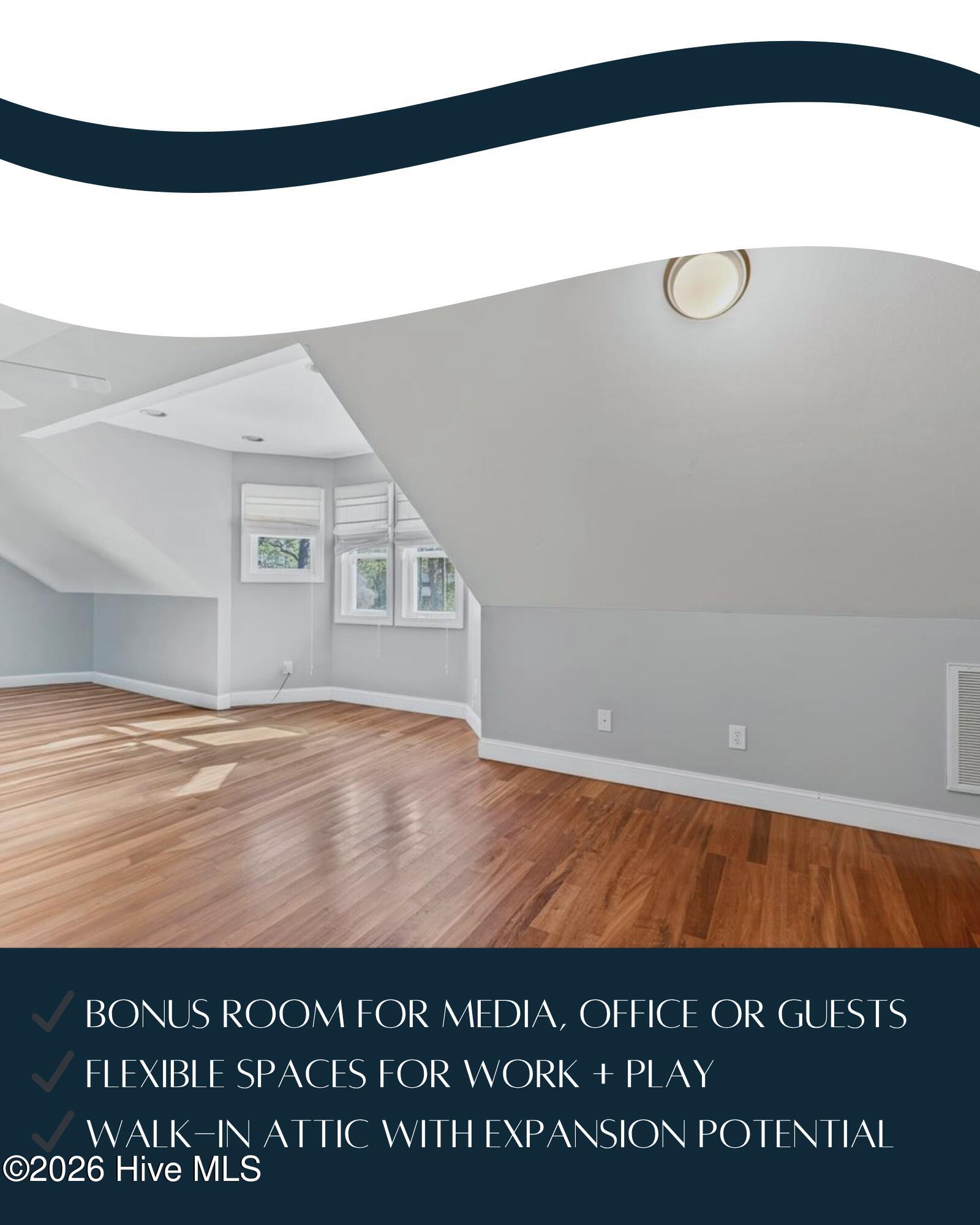 18 Brierwood Road Southwest Shallotte, NC 28470 - Photo 42 of 70 Large upstairs media or game room with vaulted ceilings and flexible layout.
