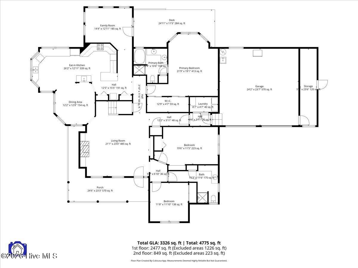 18 Brierwood Road Southwest Shallotte, NC 28470 - Photo 60 of 61 First floor plan for 18 Brierwood Road.