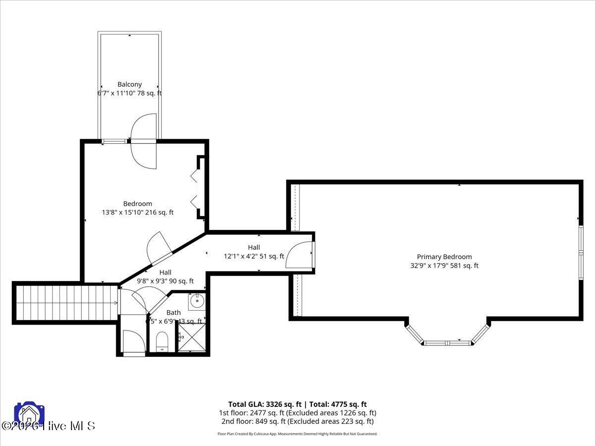 18 Brierwood Road Southwest Shallotte, NC 28470 - Photo 61 of 61 Second floor plan for 18 Brierwood Road.