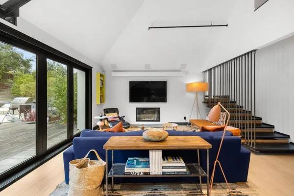 a outdoor space with furniture