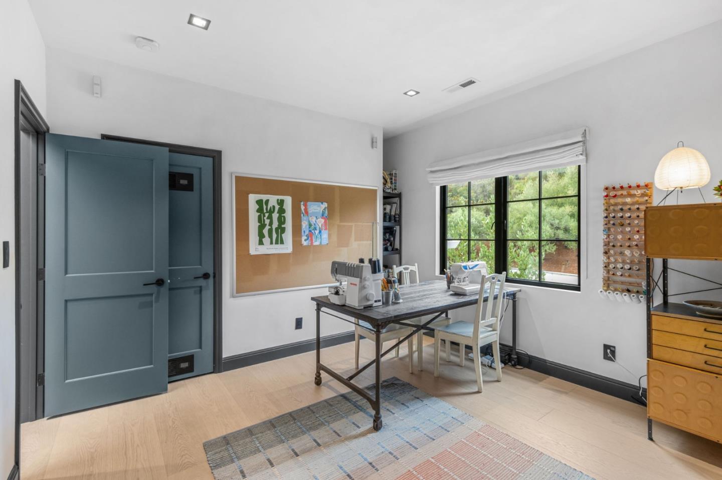 13321 La Paloma Road Los Altos Hills, CA 94022 - Photo 17 of 36 a workspace with wooden floor and a window