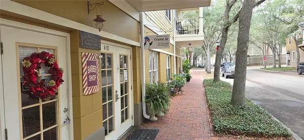 a view of a pathway with a building