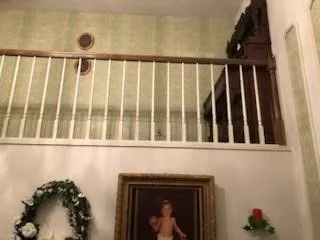 a view of a backyard of the house