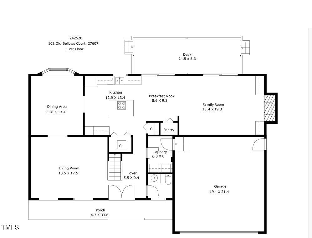 102 Old Bellows Court Raleigh, NC 27607 - Photo 35 of 36 1st Floor