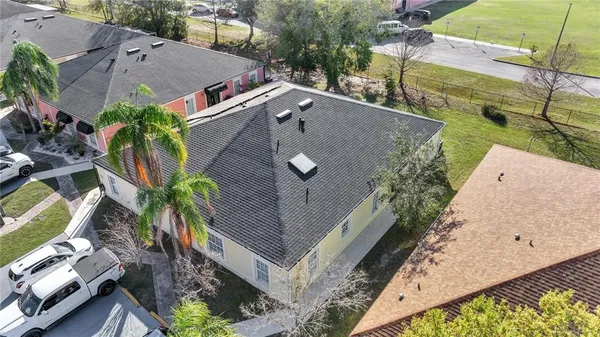 an aerial view of multiple house