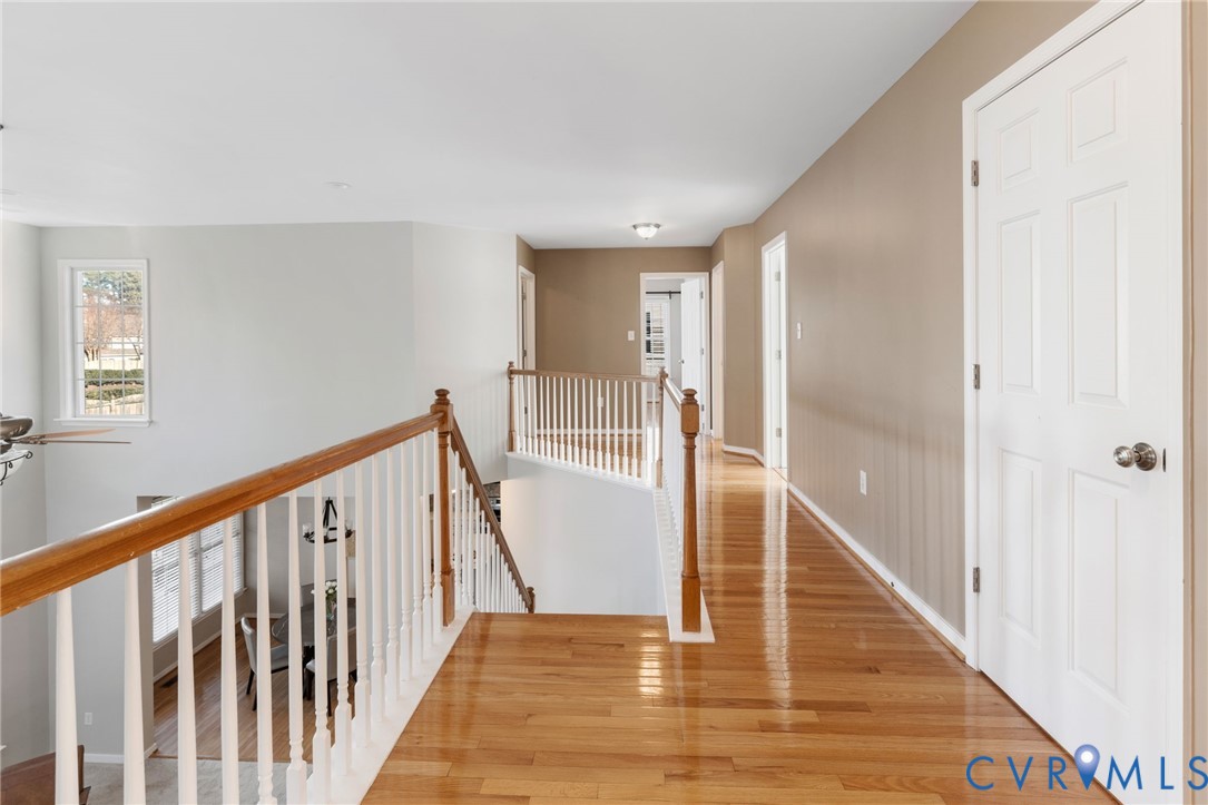 12008 Wheat Ridge Court Glen Allen, VA 23059 - Photo 20 of 36 a view of staircase with railing and white walls