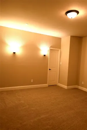 an empty room with a space