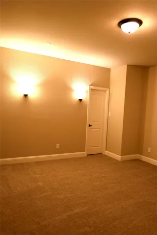 an empty room with a space