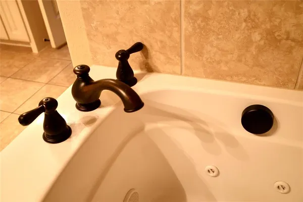 a bathroom with a tub