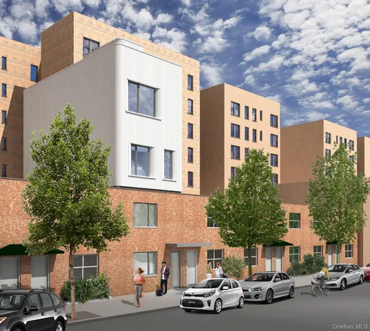 a car parked in front of a building