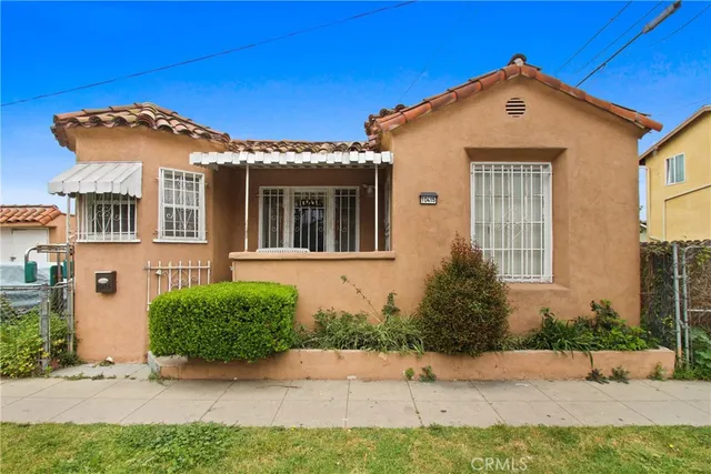 a front view of a house