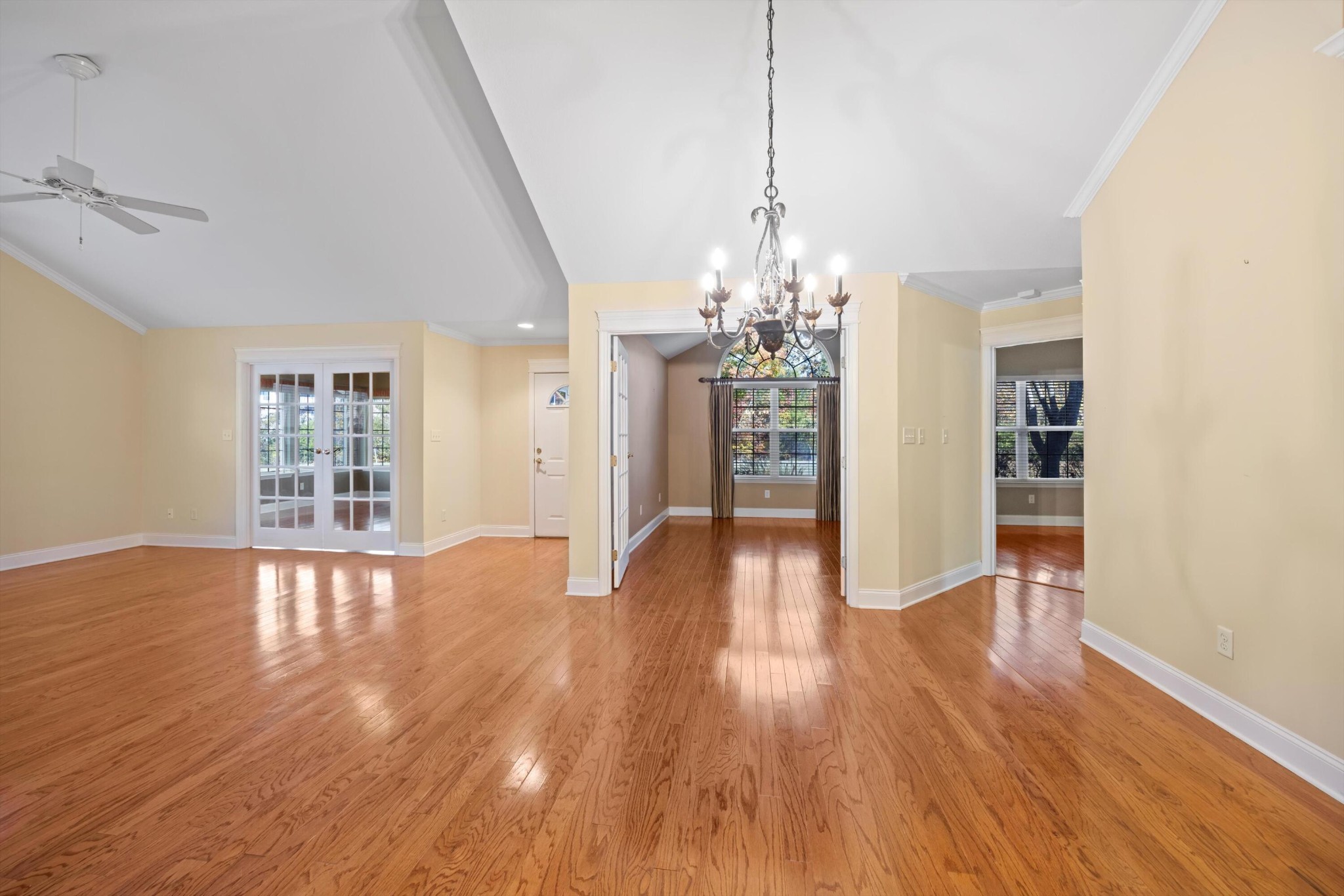 2457 Baskette Way Chattanooga, TN 37421 - Photo 16 of 24 a view of a room with wooden floor chandelier and windows