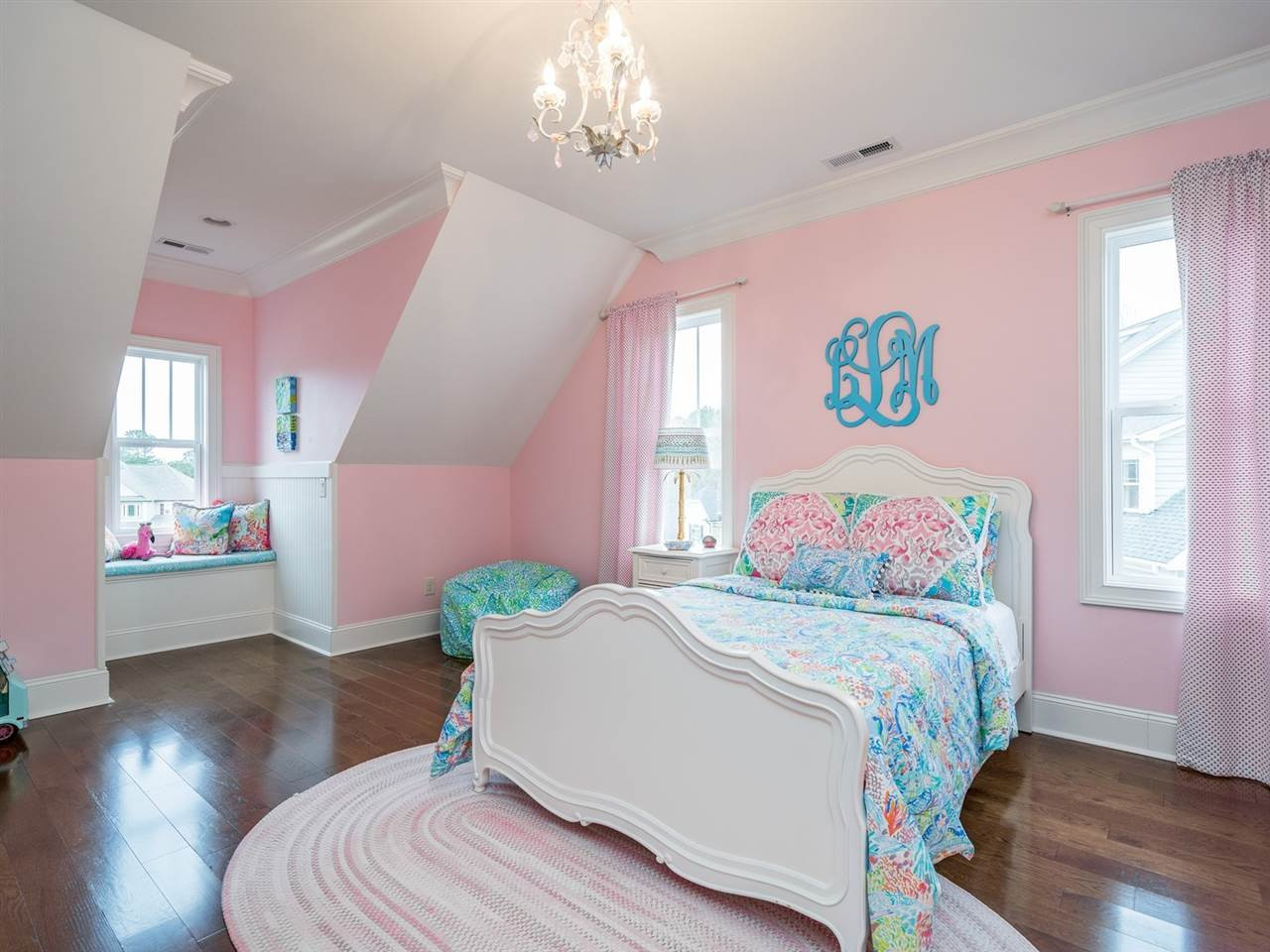 3316 Bryant Falls Court Raleigh, NC 27613 - Photo 20 of 30 Second floor with double door entry, private bathroom, dormer window seat, hardwood floors and walk in closet with custom shelving. Ensuite