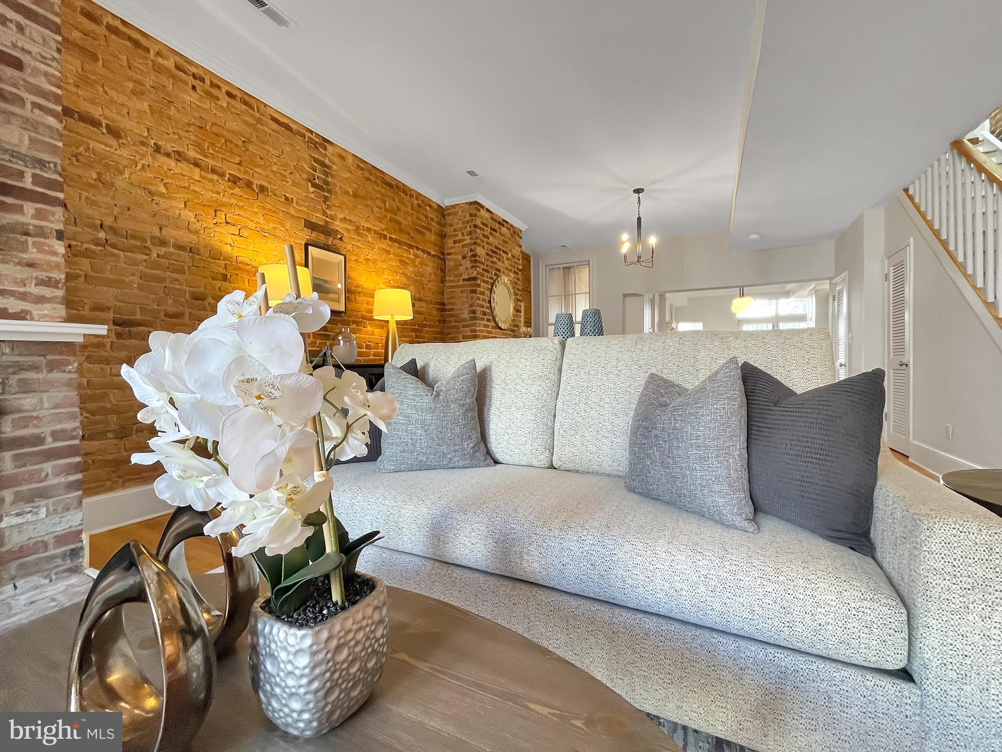 323 E Street Northeast Washington, DC 20002 - Photo 10 of 84 Living Room with beautiful exposed brick