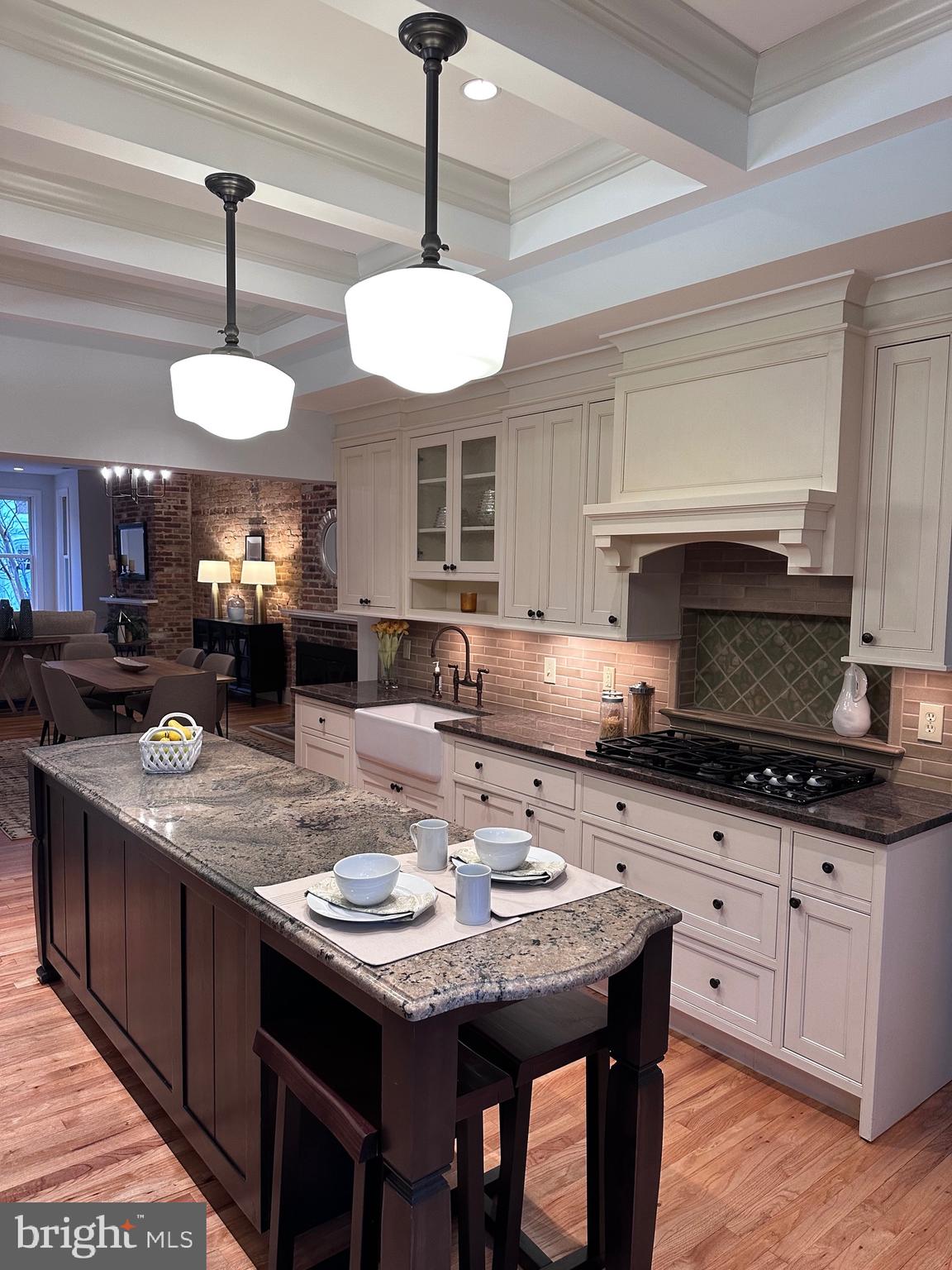 323 E Street Northeast Washington, DC 20002 - Photo 16 of 84 Custom range hood & beamed ceiling add style
