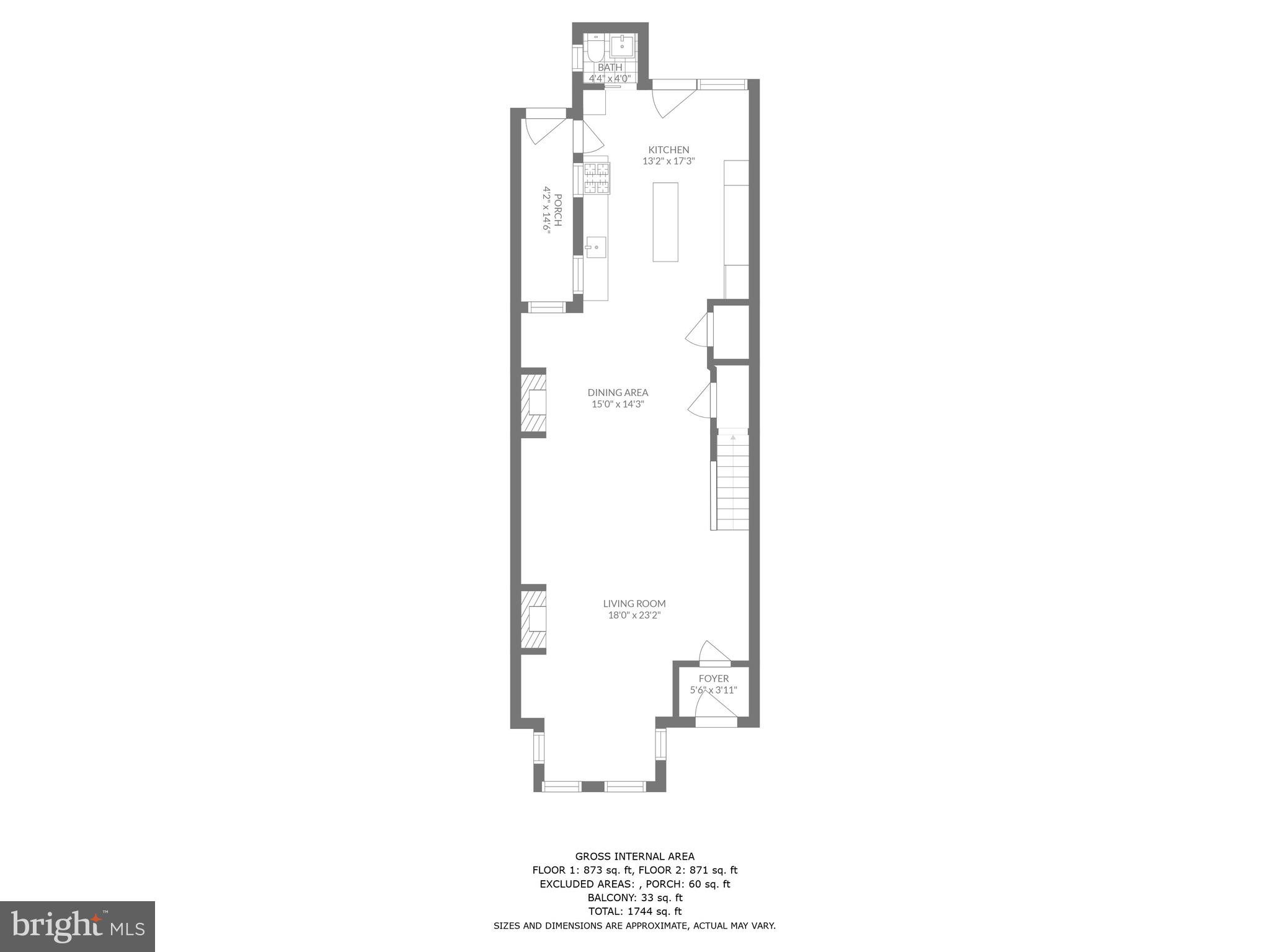 323 E Street Northeast Washington, DC 20002 - Photo 82 of 84 Main level floor plan