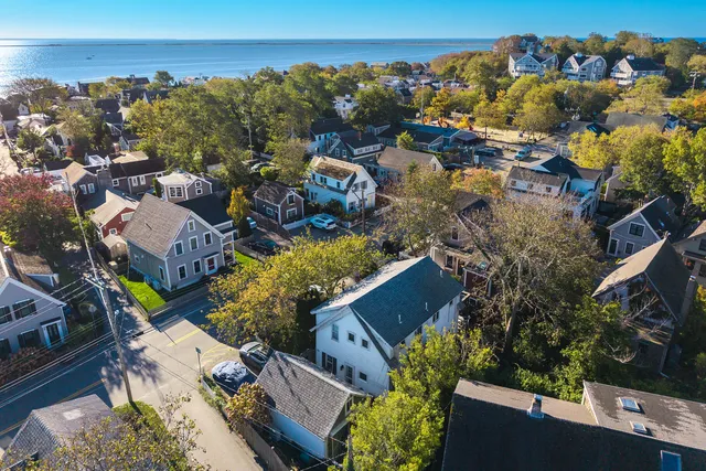 an aerial view of multiple house