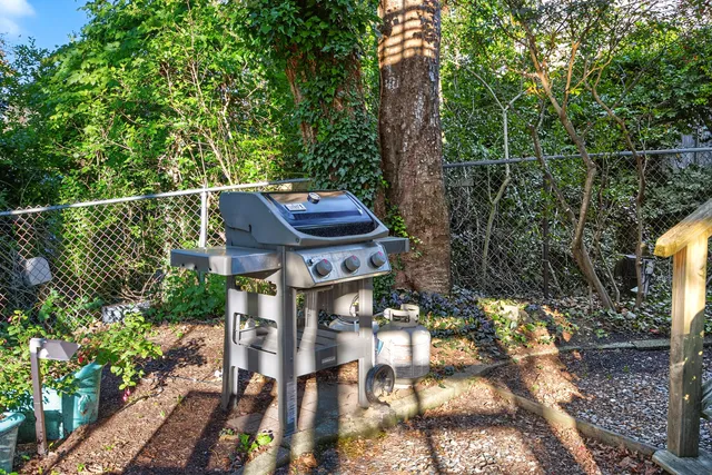 a view of a balcony with chairs
