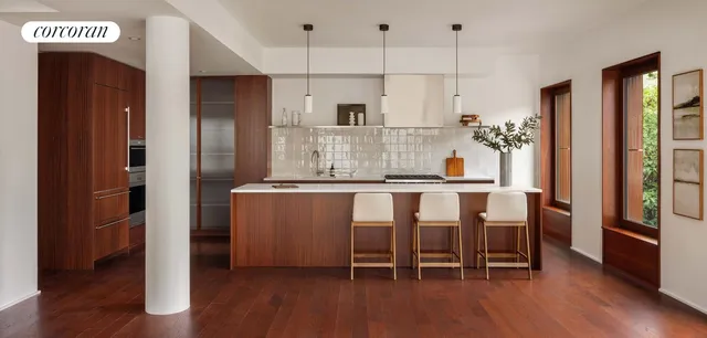 a room with a table and a chair